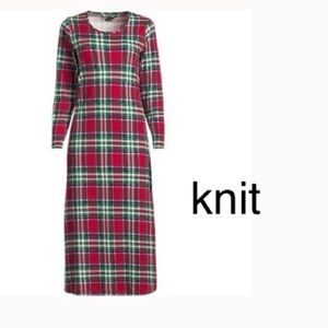 LANDSEND Women's Plus Size 100% Cotton Long Sleeve Midcalf Nightgown